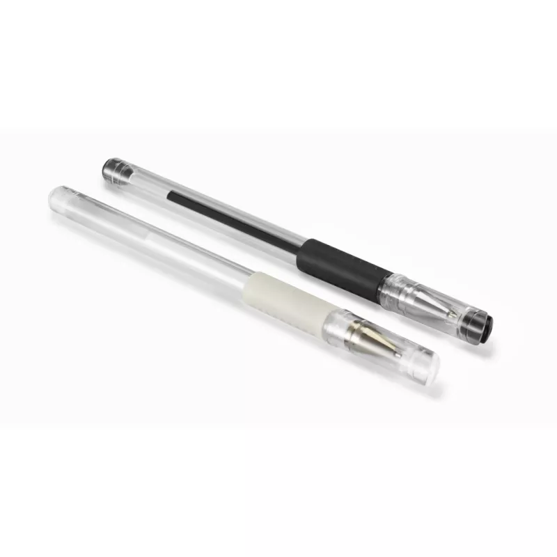 Hama Classic Bolígrafo de gel con capuchón Negro, Blanco 2 uds.
