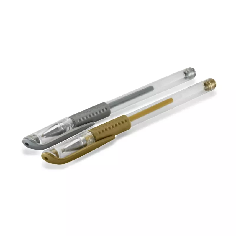 Hama Classic Bolígrafo de gel con capuchón Oro, Plata 2 uds.