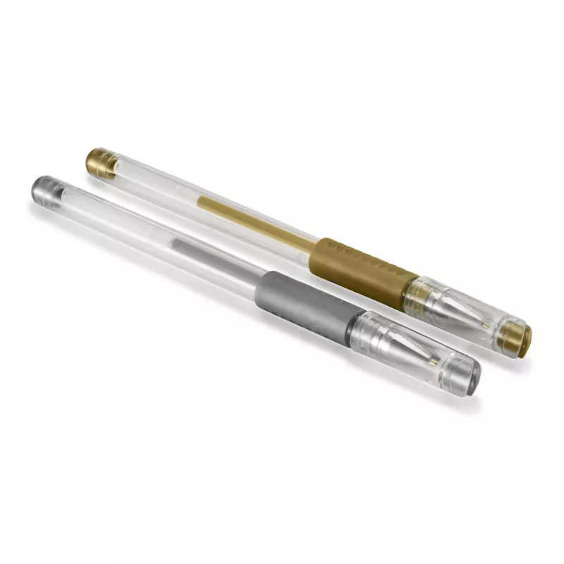 Hama Classic Bolígrafo de gel con capuchón Oro, Plata 2 uds.
