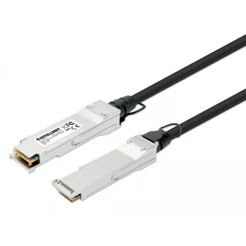Intellinet Cable Twinax de cobre Direct-Attach pasivo QSFP+ 40G de 3 m, 30 AWG, MSA, compatible con QSFP-H40G-CU3M