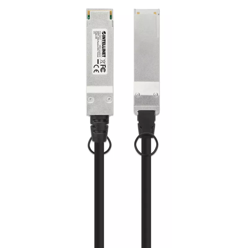 Intellinet Cable Twinax de cobre Direct-Attach pasivo QSFP+ 40G de 3 m, 30 AWG, MSA, compatible con QSFP-H40G-CU3M