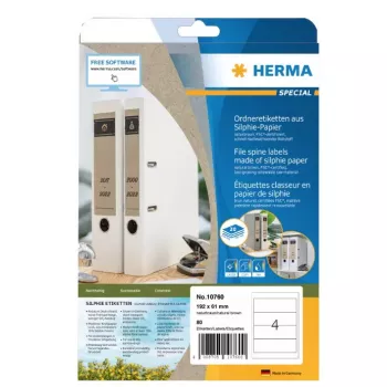 Etiquetas autoadhesivas HERMA 10754 permanentes marrón rectangular 240 uds.