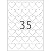 Etiqueta autoadhesiva HERMA 10790 corazón permanente blanco 350 uds.