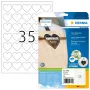 Etiqueta autoadhesiva HERMA 10790 corazón permanente blanco 350 uds.