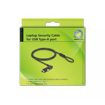Candado de cable Navilock 20916 negro 1,8 m