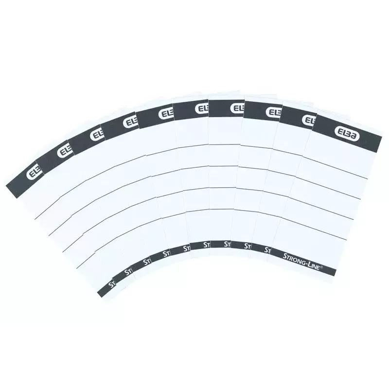 Etiqueta Elba 400087754 10 uds. Negro Blanco Rectangular 5x2,5 cm