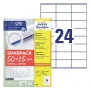 Etiqueta autoadhesiva para impresora AVERY 6602 Blanco 7x3,6 cm 1560 uds.