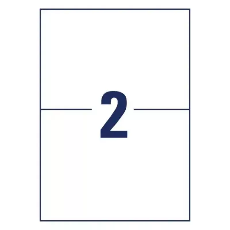 Etiquetas autoadhesivas para impresora AVERY 6604 Blanco A4 21x14,8 cm 130 etiquetas
