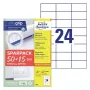 Etiqueta autoadhesiva para impresora AVERY 6605 Blanco 7x3,7 cm 1560 etiquetas