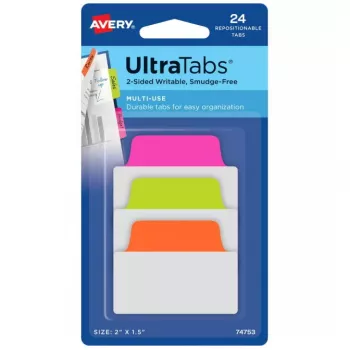 Separadores en blanco Avery Ultra Tabs 74753 Verde Naranja Rosa