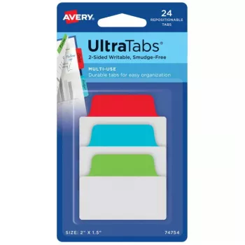 Separadores en blanco Avery Ultra Tabs 74754 Azul Verde Rojo