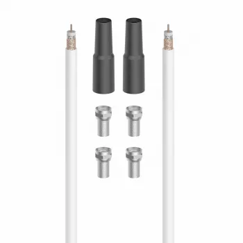 Cable coaxial Hama 00205042 20 m Blanco conector coaxial