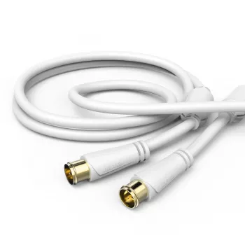Cable coaxial Hama 00205034 1,5 m tipo F blanco