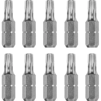 Juego de puntas de destornillador KWB 121249 — 10 uds., Torx T9, longitud 25 mm, vástago 1/4