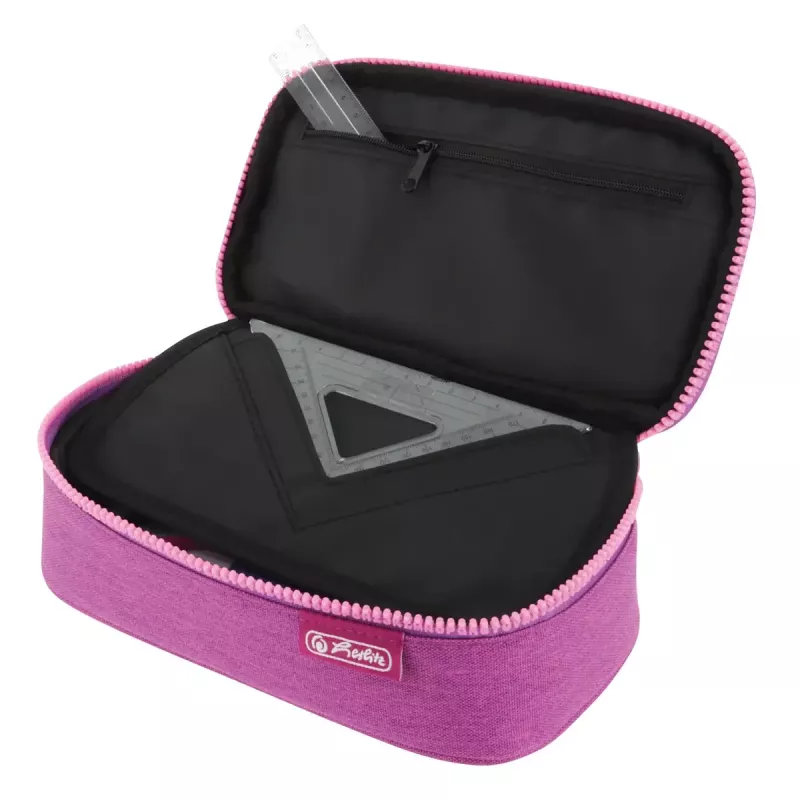 Estuche Herlitz beatBox ABC Soft poliéster rosa lila 225x120x70mm