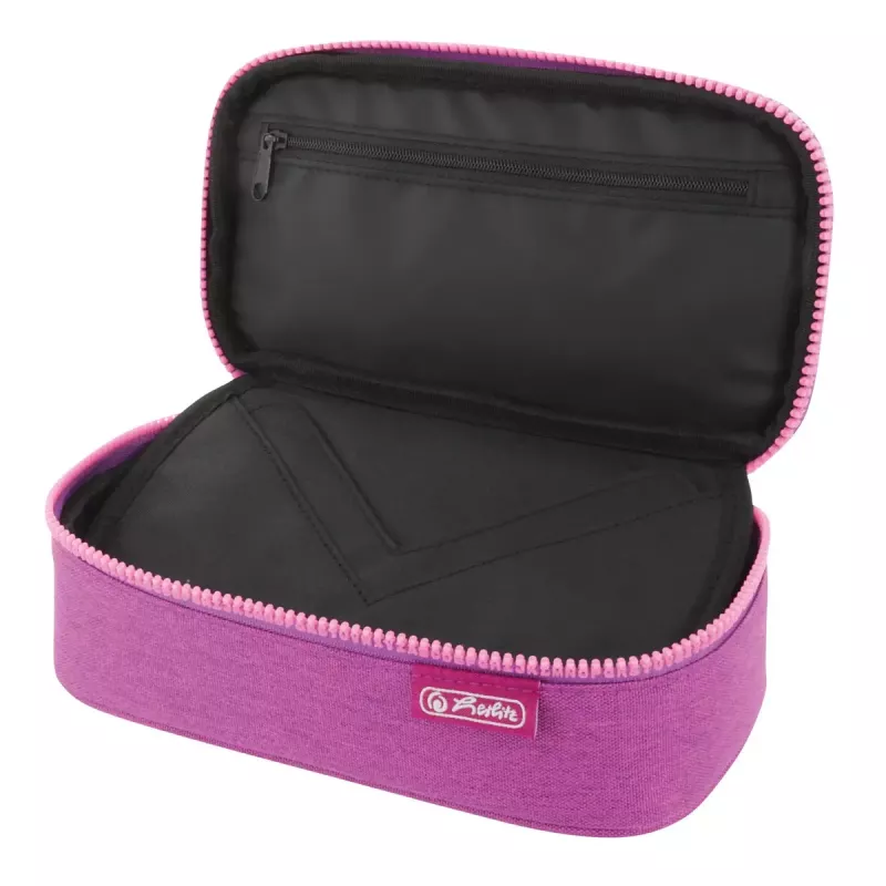 Estuche Herlitz beatBox ABC Soft poliéster rosa lila 225x120x70mm