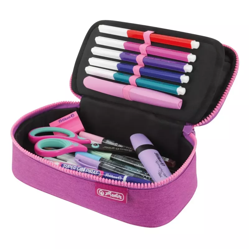 Estuche Herlitz beatBox ABC Soft poliéster rosa lila 225x120x70mm