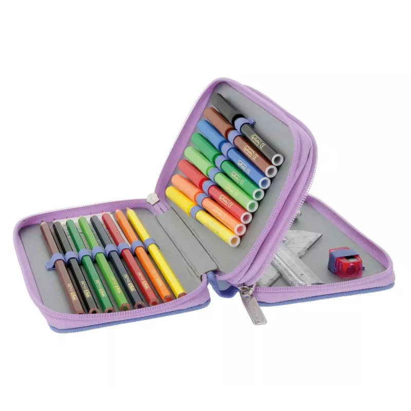 Set de papelería Herlitz Mystic Mermaid 23 piezas azul rosa poliéster