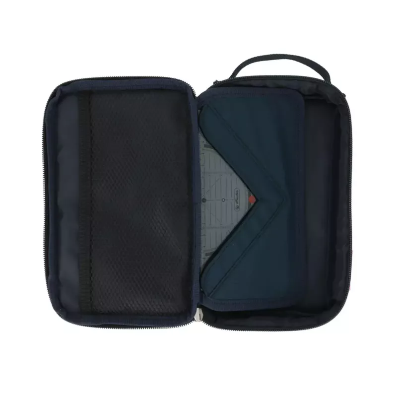Estuche blando Herlitz 2 Go poliéster gris 210x130x60mm