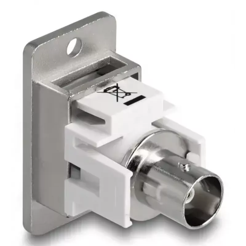 DeLOCK 90880 salida con conector hembra BNC plata blanco 50 Ω