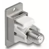 DeLOCK 90881 toma con conector hembra IEC F plata blanco 75 Ω