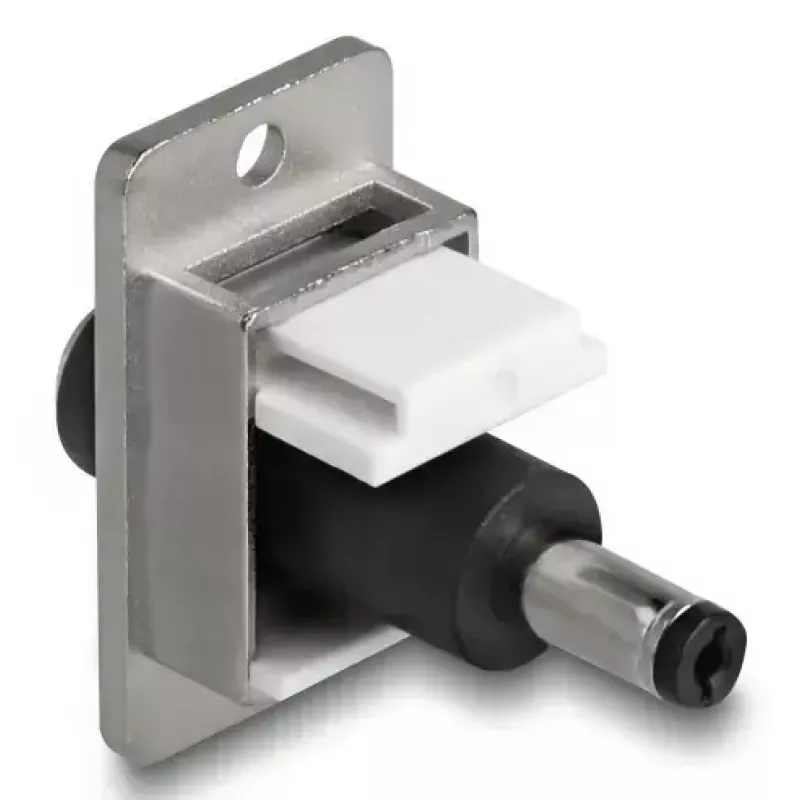 DeLOCK módulo Keystone 90886 plano negro plata blanco DC 5,5 x 2,5