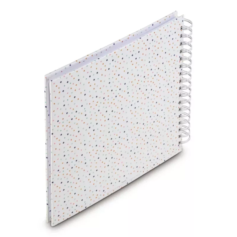 Hama Confetti álbum de fotos de espiral, 28x24 cm, 50 páginas blancas