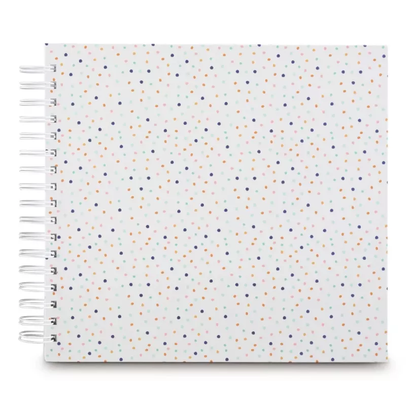 Hama Confetti álbum de fotos de espiral, 28x24 cm, 50 páginas blancas