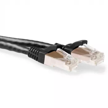 ACT negro 3 metros cable de red LSZH SFTP CAT6A sin lengüeta con conectores macho RJ45