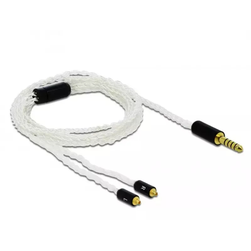 Cable de audio DeLOCK 85846 1,2 m 4,4 mm 2x MMCX blanco