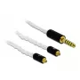 Cable de audio DeLOCK 85846 1,2 m 4,4 mm 2x MMCX blanco