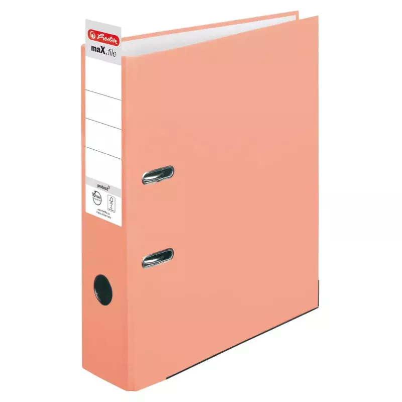 Archivador de anillas Herlitz maX.file A4 naranja