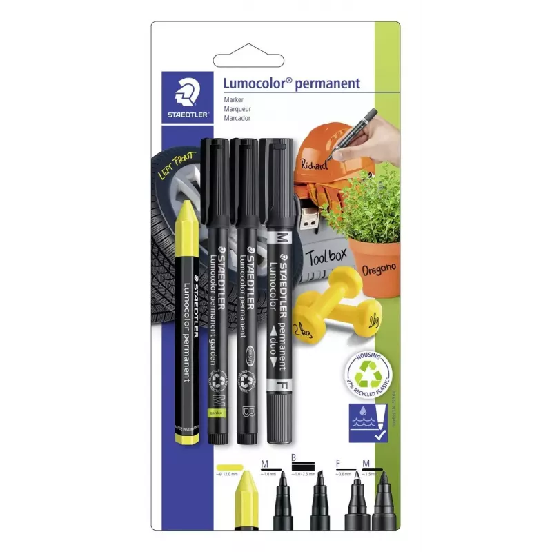 Rotulador Staedtler Lumocolor 60 BK-5 4 uds.