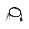 Cable de audio Omnitronic 30225213 1,5 m 2x6,35 mm 2xRCA negro
