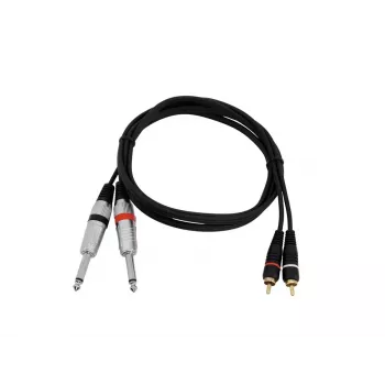 Cable de audio Omnitronic 30225213 1,5 m 2x6,35 mm 2xRCA negro