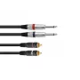 Cable de audio Omnitronic 30225213 1,5 m 2x6,35 mm 2xRCA negro