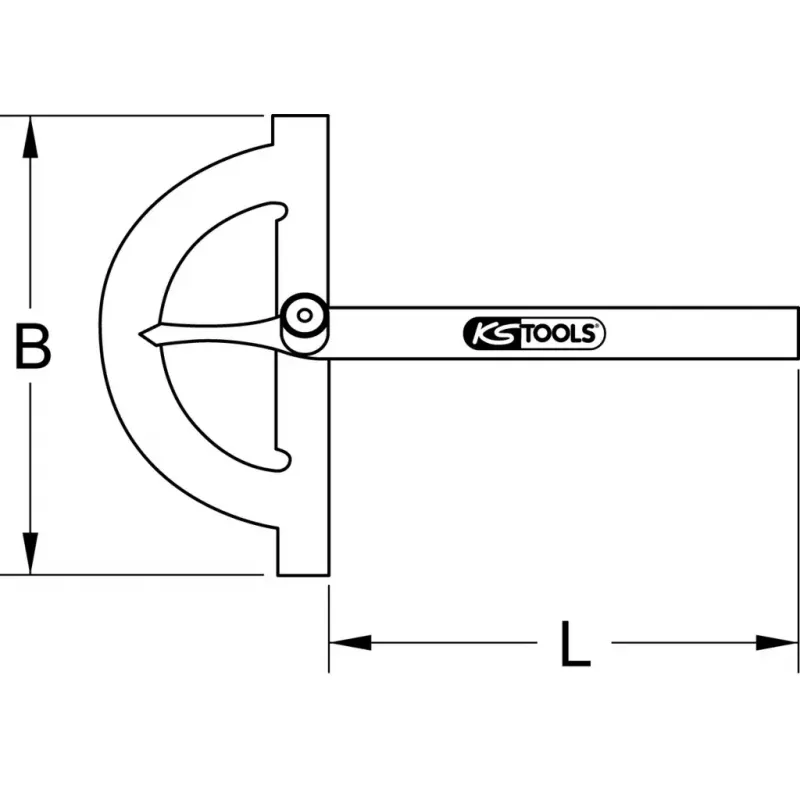 Medidor de ángulos KS Tools 300.0640