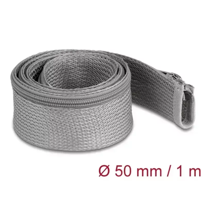Funda trenzada DeLOCK 20826 1 m x 50 mm gris