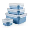 Set de recipientes para conservas EMSA Clip & Close rectangular azul 4 uds.