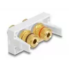 DeLOCK Easy 45 módulo 2 x conector hembra de tornillo rojo negro anillo 22,5 x 45 mm