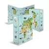 Archivador decorativo HERMA A4 mapa del mundo anillas D cartón 285x315mm