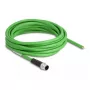Cable de red DeLOCK M12 4 pines codificado D extremos de cable abiertos TPU 5 m
