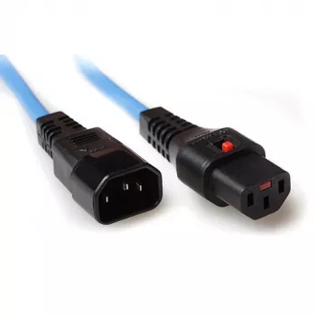 ACT Cable de alimentación C13 IEC Lock - C14 azul 3 m, PC963