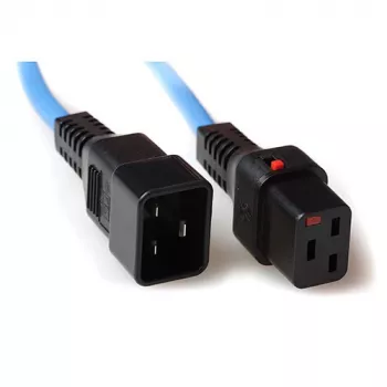 ACT Cable de alimentación C19 IEC Lock C20 azul 3 m 16 A 230 V
