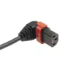ACT Cable de alimentación conector CEE 7/7 (acodado) – C13 IEC Lock (acodado) negro 1 m, EL449S