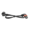 ACT Cable de alimentación conector CEE 7/7 (acodado) - C13 IEC Lock (acodado a la izquierda) negro 2 m, EL451S