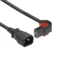 ACT Cable de alimentación C14 - C13 IEC Lock (acodado) negro 2 m, PC2048
