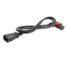 ACT Cable de alimentación C14 - C13 IEC Lock (acodado a la izquierda) negro 3 m, PC2050