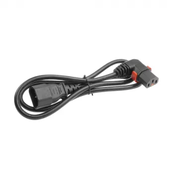 ACT Cable de alimentación C14 - C13 IEC Lock (acodado) negro 3 m, PC2049