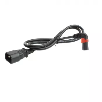 ACT Cable de alimentación C14 - C13 IEC Lock (acodado hacia arriba) negro 1 m, PC2043